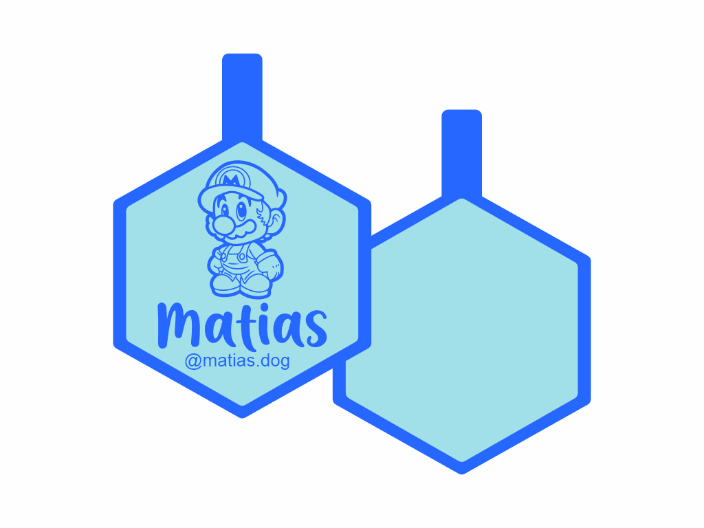 PLACA DE IDENTIFICACIÓN HEXÁGONO - MARIO14