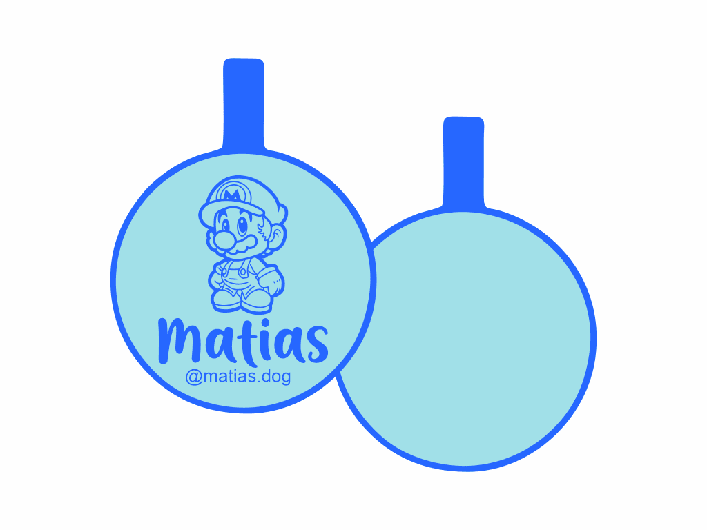 PLACA DE IDENTIFICACIÓN CIRCULO - MARIO14