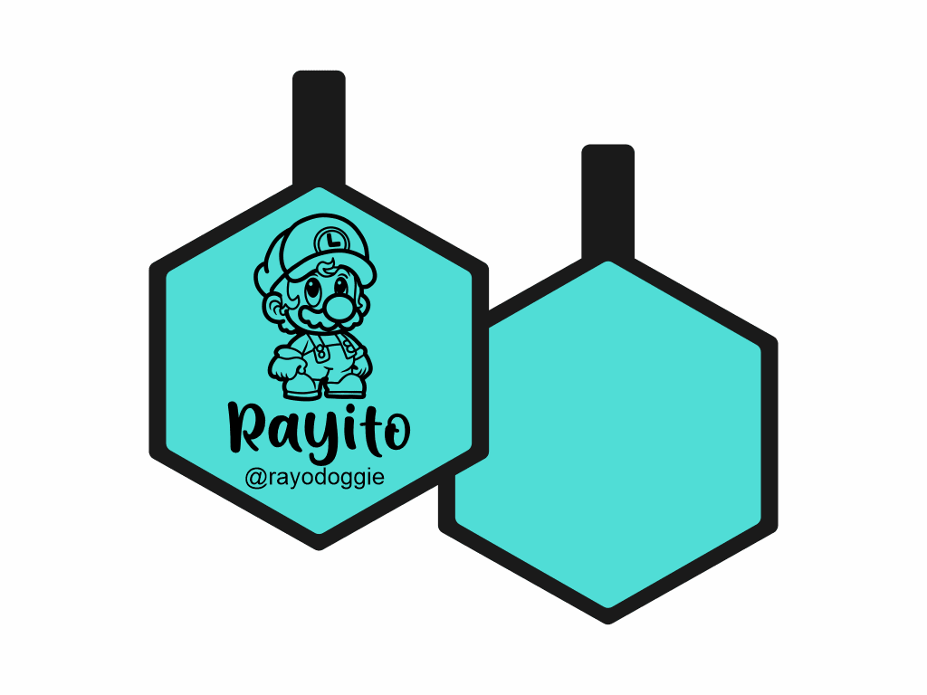 PLACA DE IDENTIFICACIÓN HEXÁGONO - LUIGI4