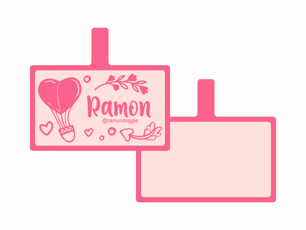 PLACA DE IDENTIFICACIÓN RECTÁNGULO - VIAJE DE AMOR10