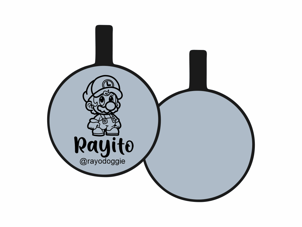 PLACA DE IDENTIFICACIÓN CIRCULO - LUIGI6