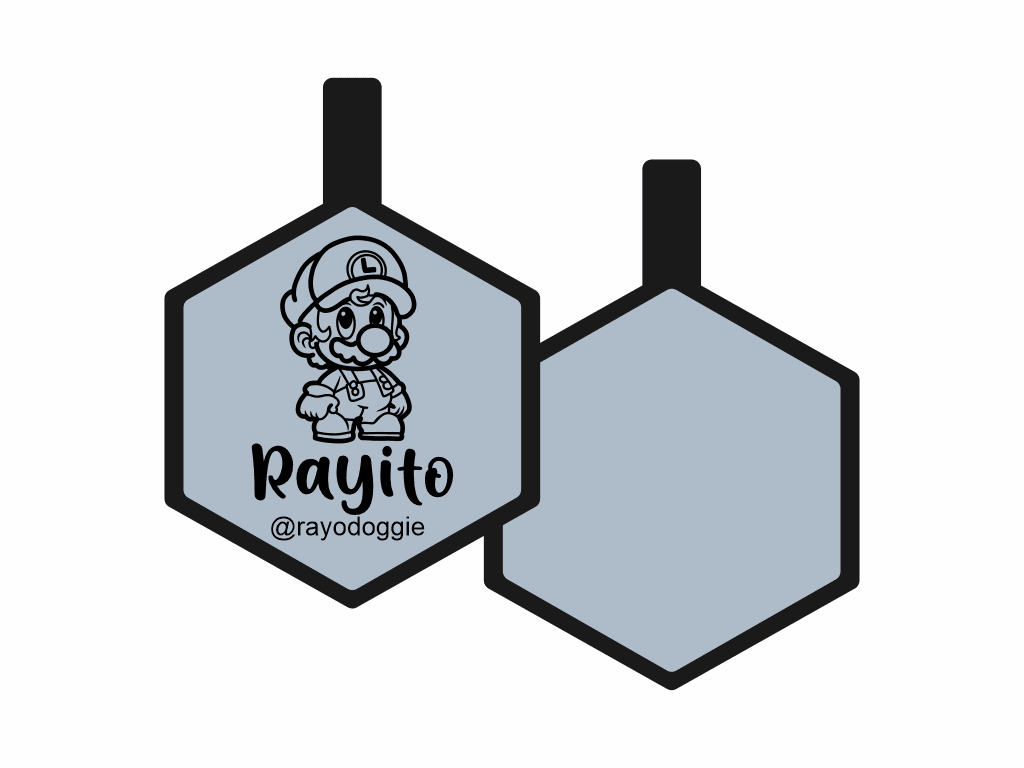 PLACA DE IDENTIFICACIÓN HEXÁGONO - LUIGI6