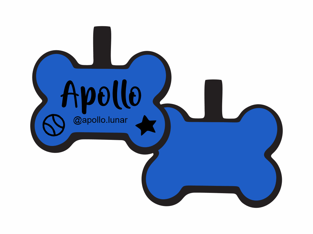 PLACA DE IDENTIFICACIÓN HUESO - ESTRELLA DE DEPORTE10