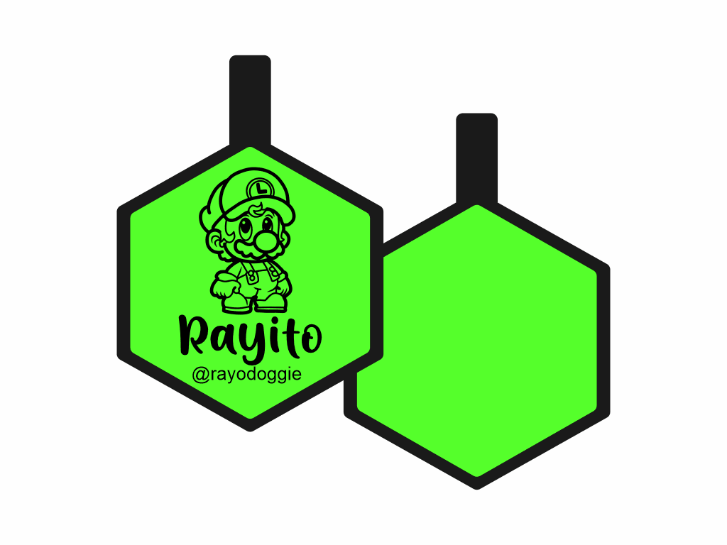 PLACA DE IDENTIFICACIÓN HEXÁGONO - LUIGI8