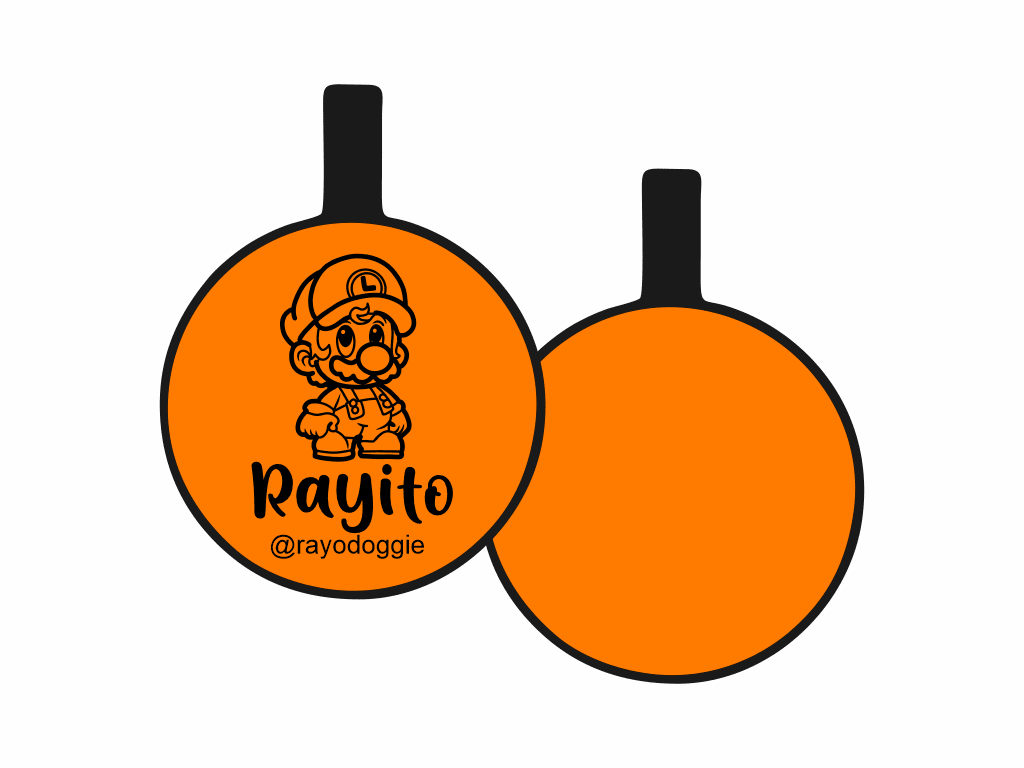 PLACA DE IDENTIFICACIÓN CIRCULO - LUIGI10