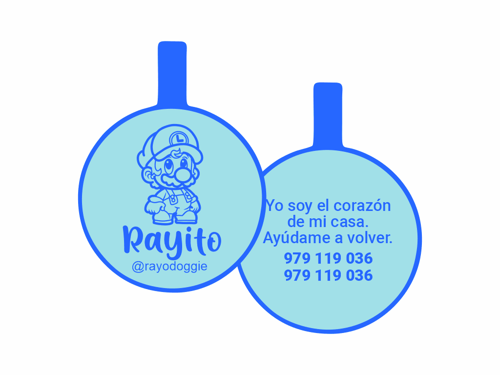 PLACA DE IDENTIFICACIÓN CIRCULO - LUIGI1