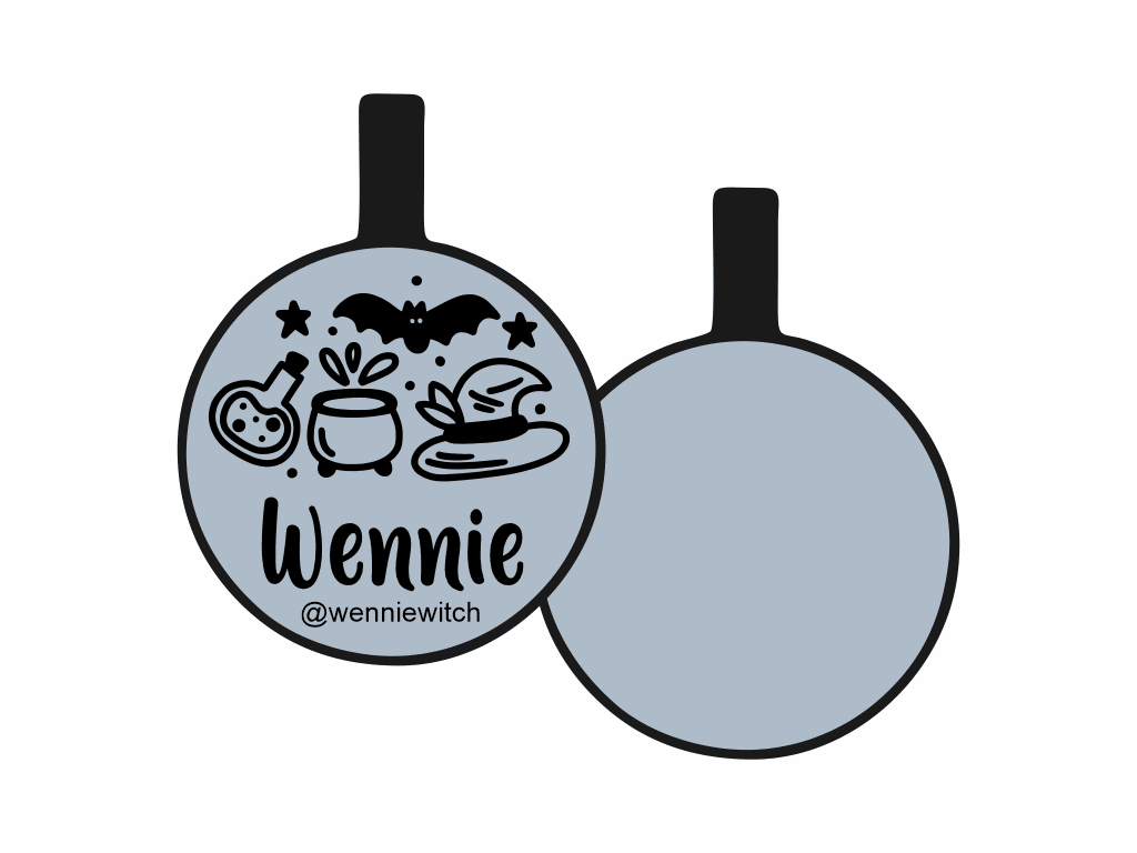 PLACA DE IDENTIFICACIÓN HALLOWEEN CÍRCULO - POCIONES6