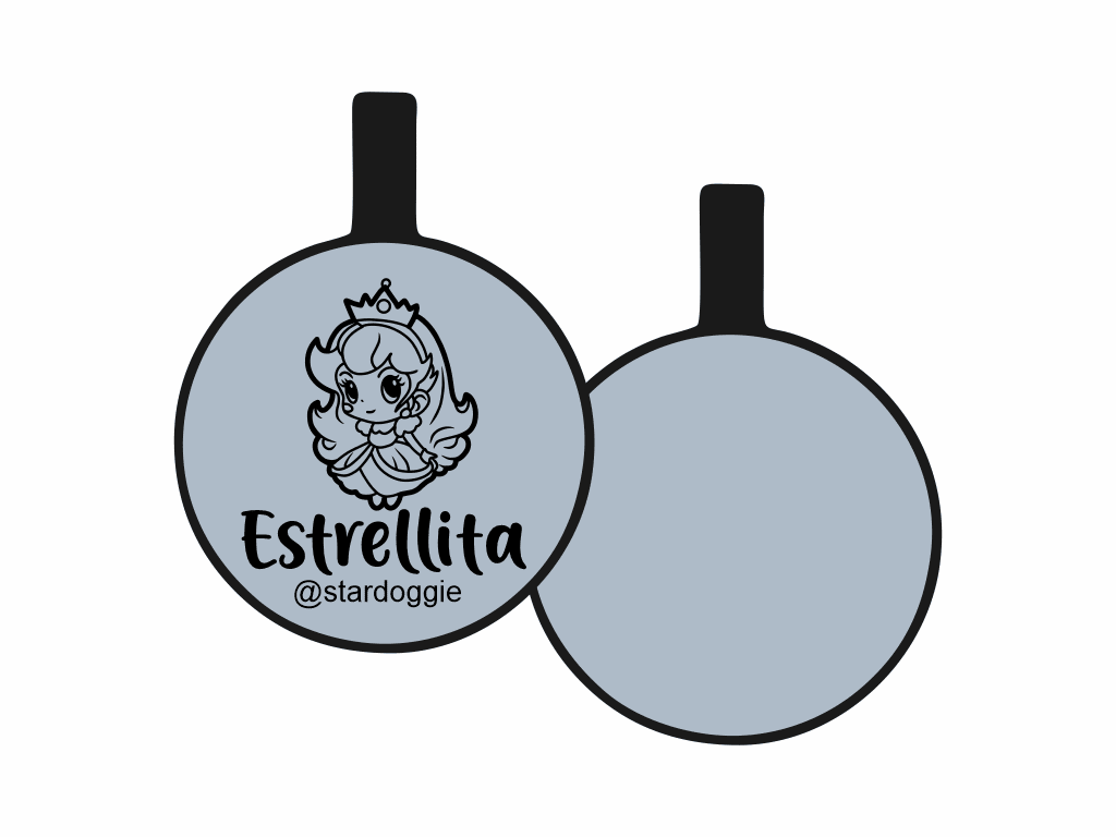 PLACA DE IDENTIFICACIÓN CIRCULO - PEACH5