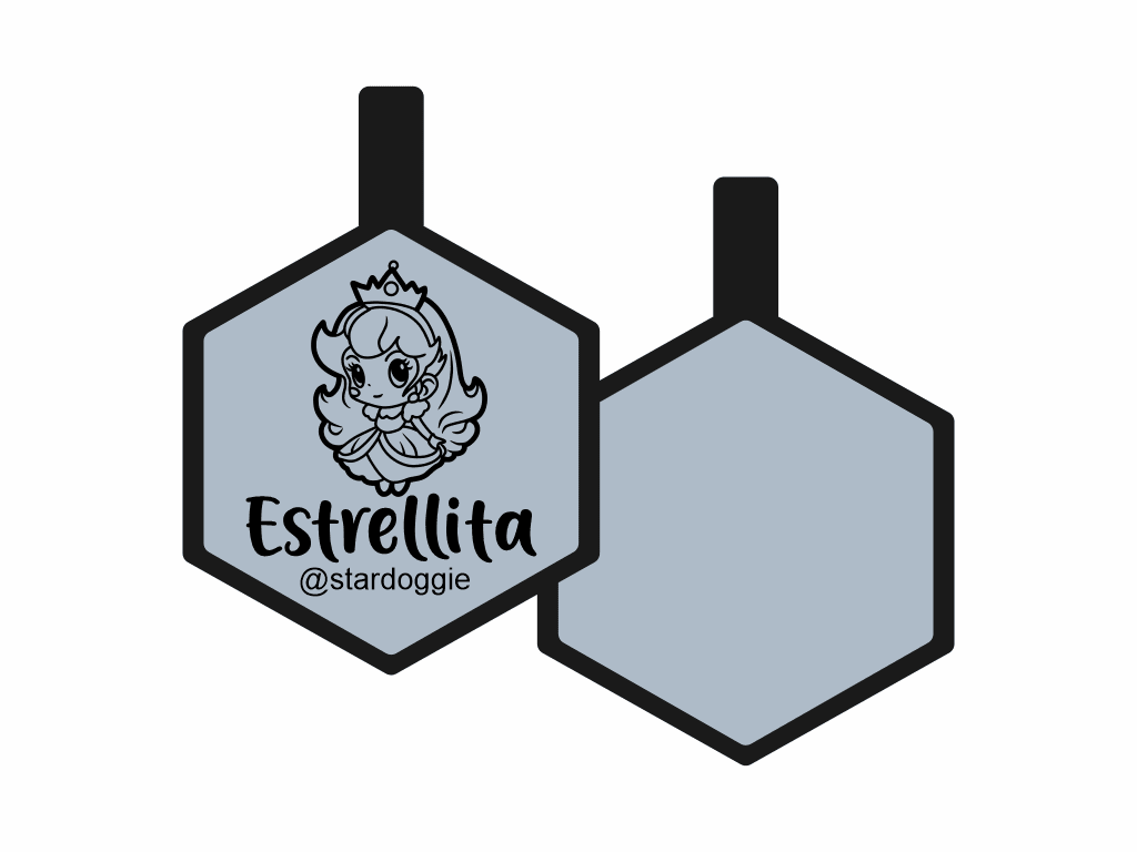 PLACA DE IDENTIFICACIÓN HEXÁGONO - PEACH5