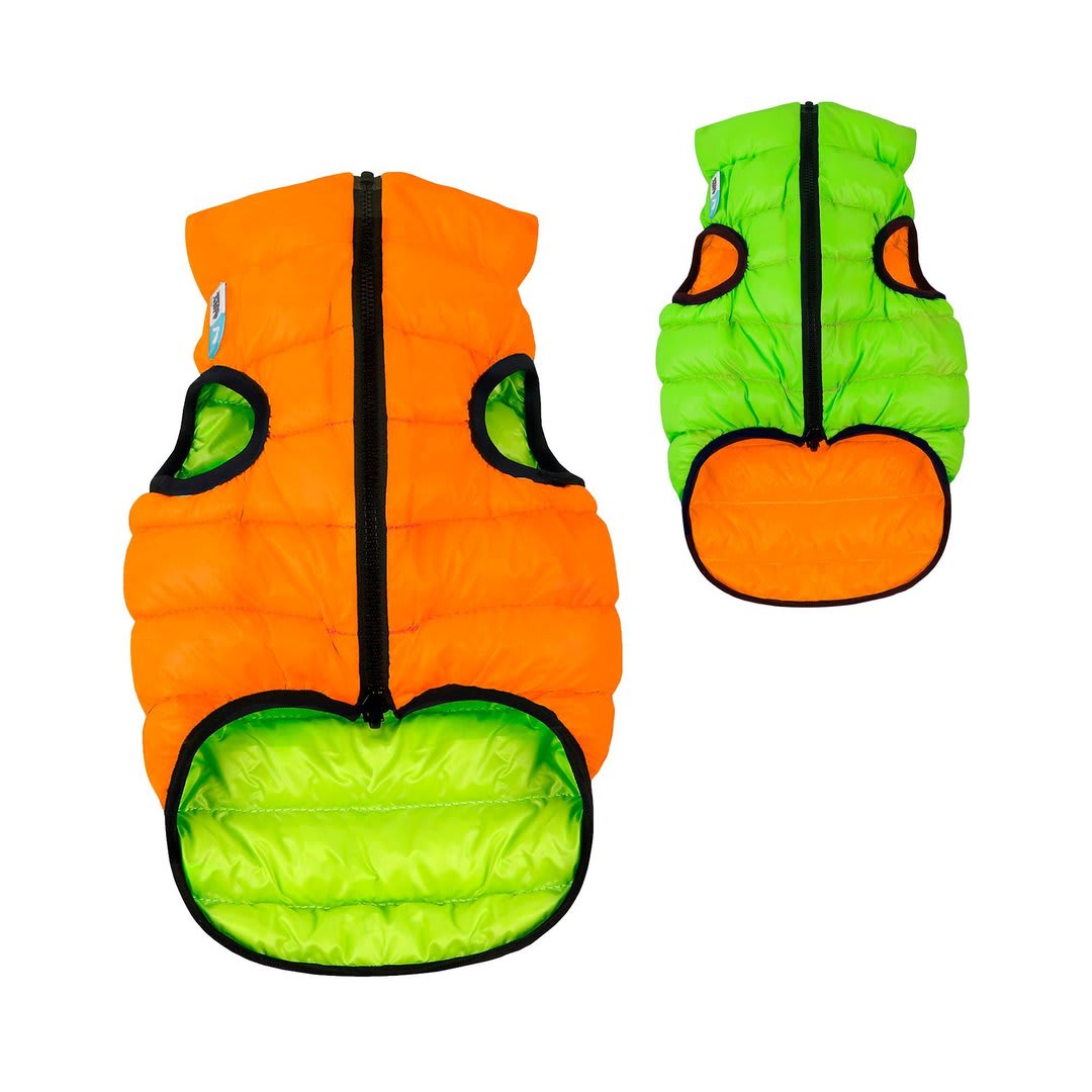 AIRY VEST REVERSIBLE VERDE NARANJA1