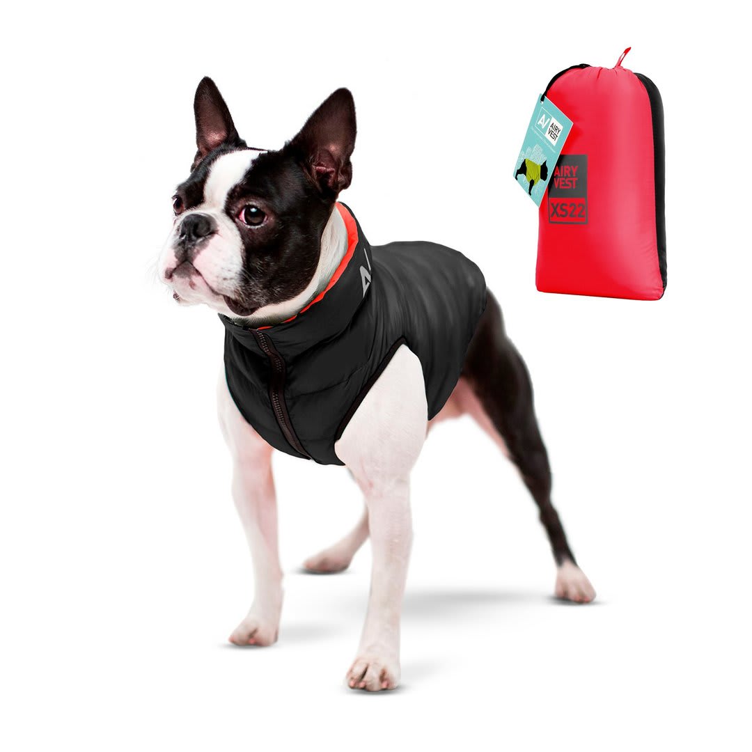 AIRY VEST REVERSIBLE NEGRO ROJO3