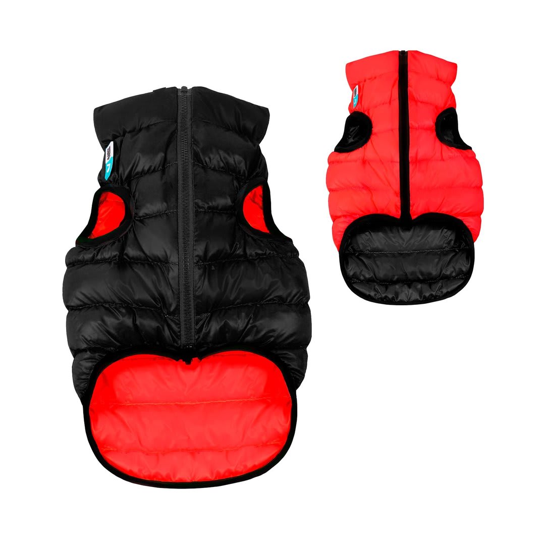 AIRY VEST REVERSIBLE NEGRO ROJO1
