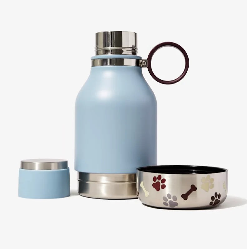 ASOBU DOG BOWL BOTTLE STAINLESS BLUE2