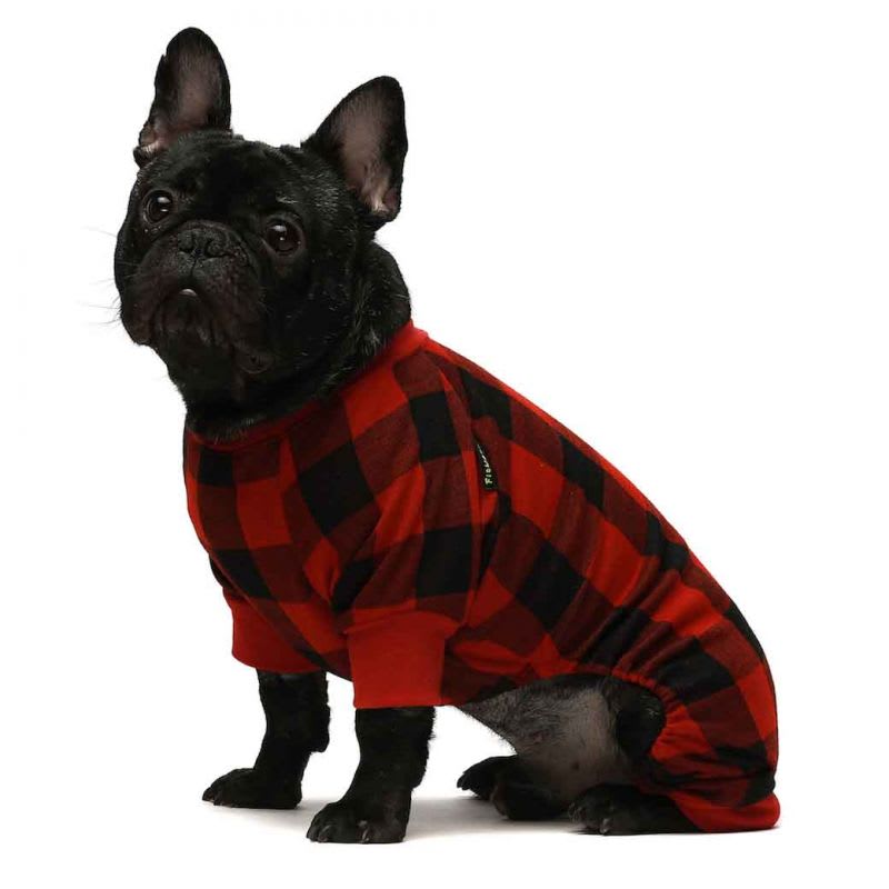 FITWARM PIJAMA BUFFALO PLAID NEGRO/ROJO2