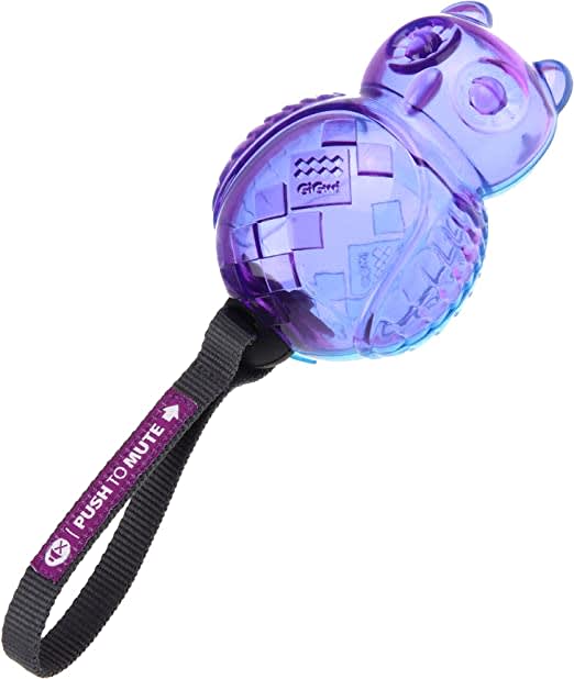 GIGWI OWL Push To Mute transparent purple and blue4