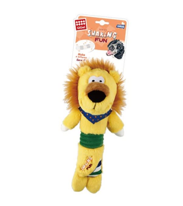 SHAKING FUN LEÓN GIGWI - Juguete con chirriador interior para sacudir o presionar3