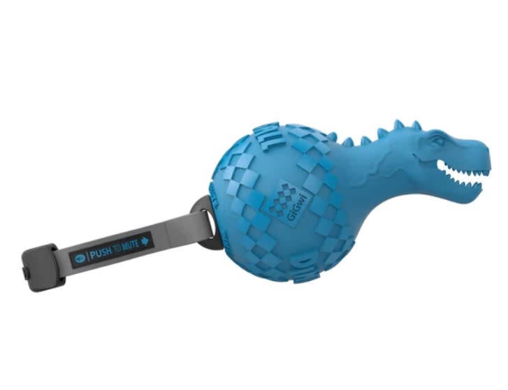 GIGWI DINOBALL T-REX CELESTE - Juguete con silenciador2