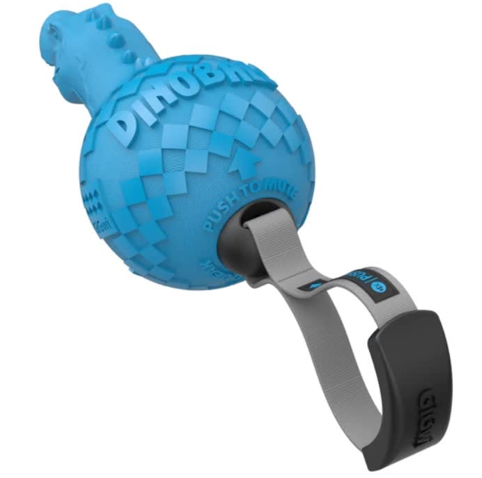 GIGWI DINOBALL T-REX CELESTE - Juguete con silenciador3