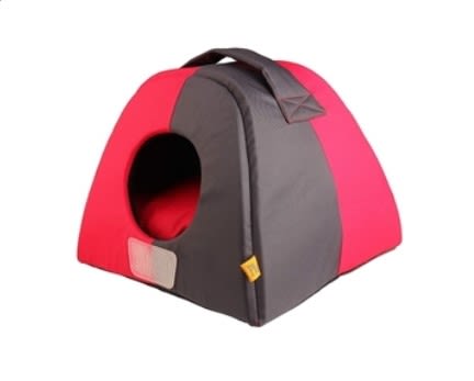 GIGWI PLACE CAMA IGLÚ, TPR ROSADO & GRIS2