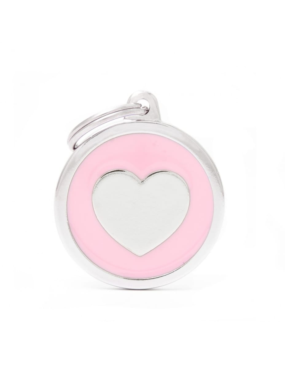 MY FAMILY PLACA CORAZON FONDO ROSA2