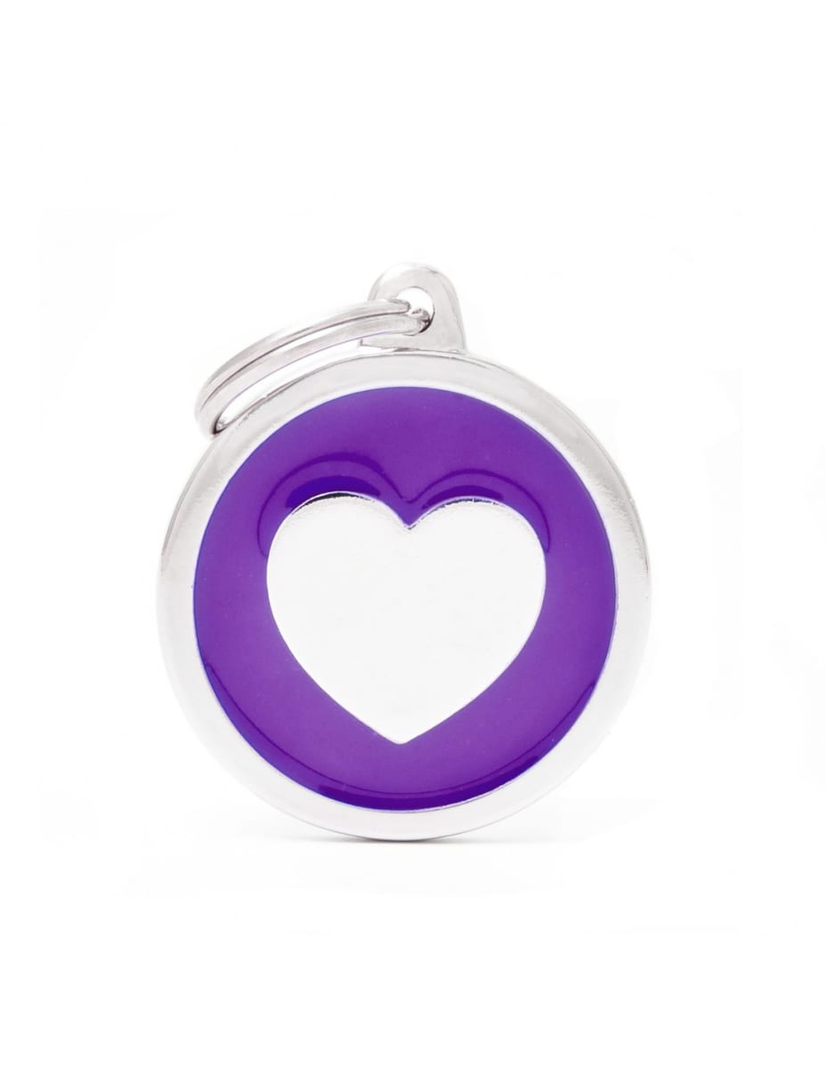 MY FAMILY PLACA CORAZON FONDO VIOLETA2