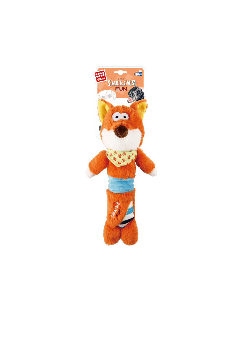 SHAKING FUN ZORRO GIGWI - Juguete con chirriador interior para sacudir o presionar3