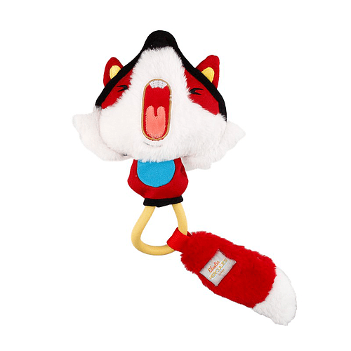 HÉRCULES ZORRO ROJO GIGWI - Juguete jalador con chirriador y sonido de papel arrugado en el interior1