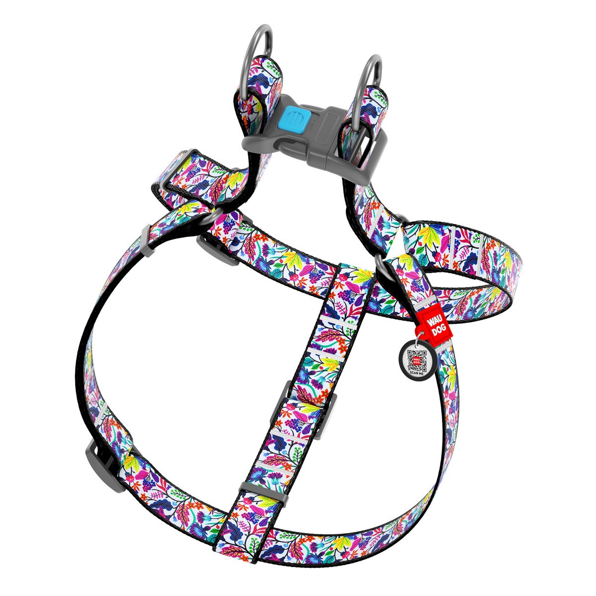 WAUDOG ARNES MAGIC FLOWERS - HEBILLA FASTEX - PLACA QR3