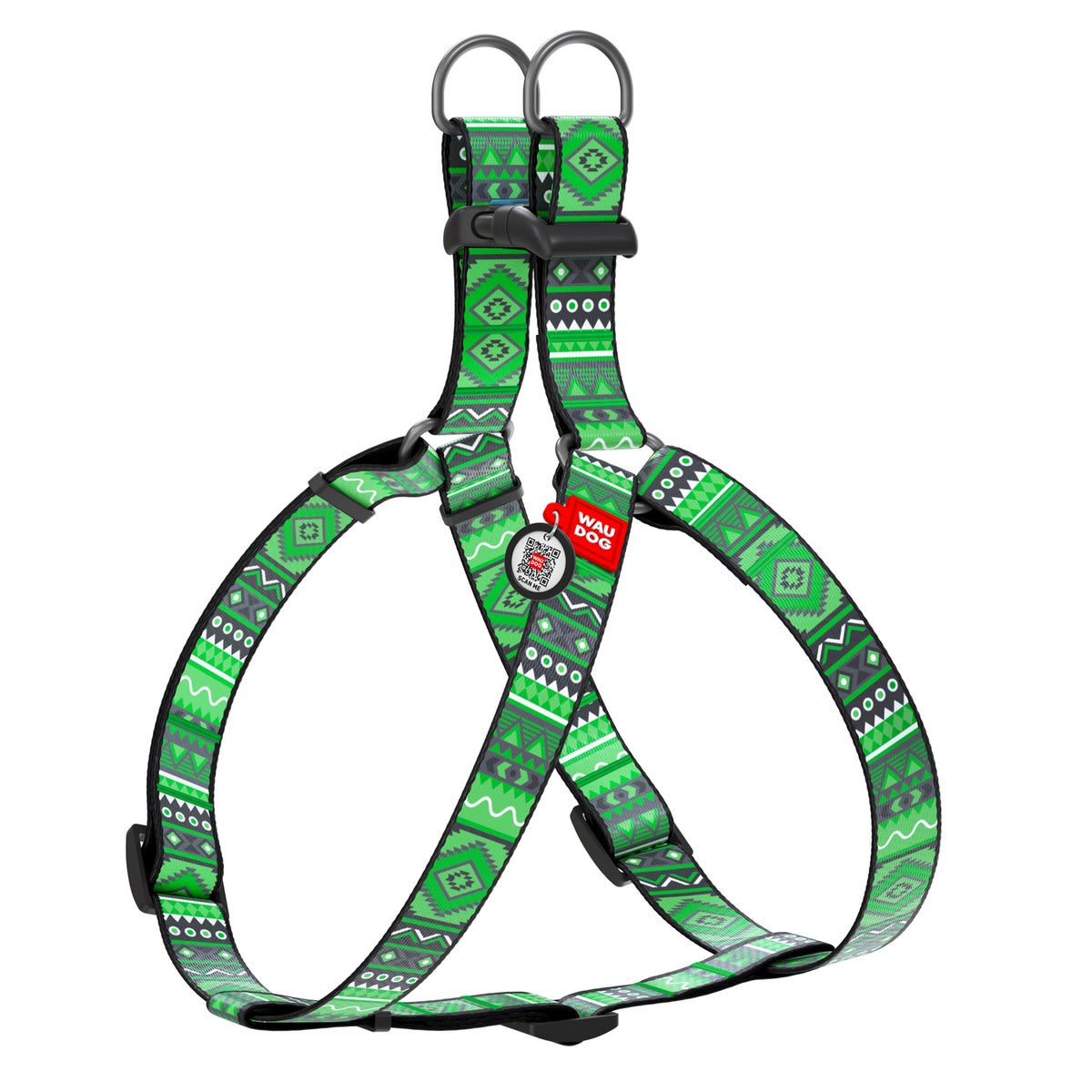 WAUDOG ARNES ETHNO GREEN - HEBILLA FASTEX - PLACA QR3