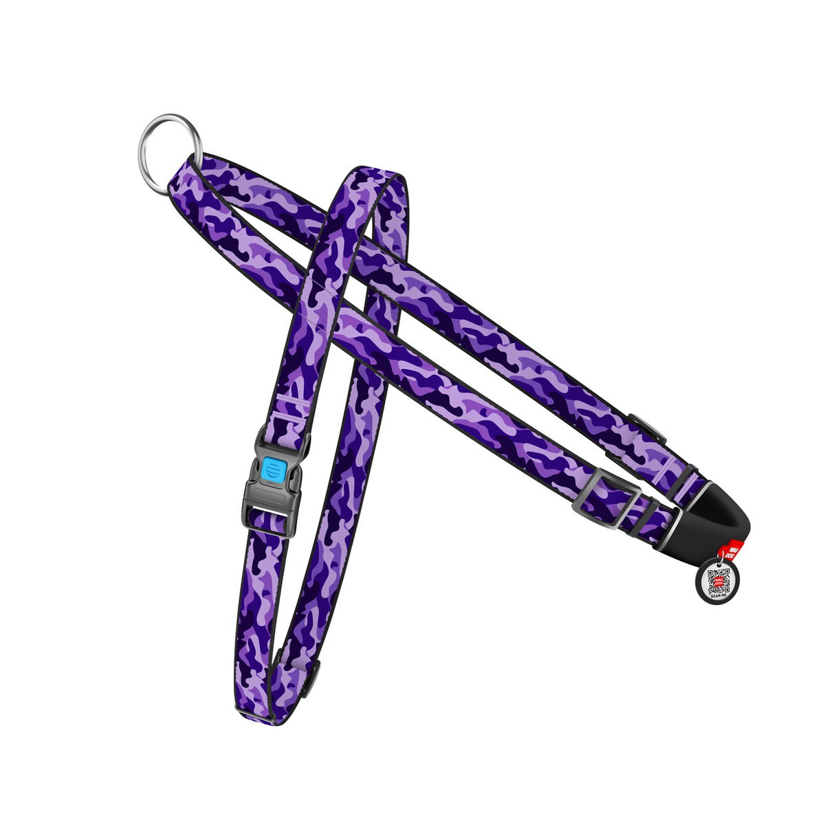 WAUDOG ARNES OVERHEAD PURPLE CAMO - HEBILLA FASTEX - PLACA QR1
