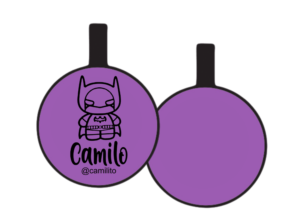 PLACA DE IDENTIFICACIÓN CIRCULO - BATMAN9