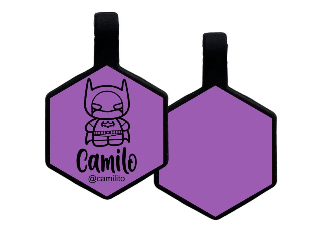 PLACA DE IDENTIFICACIÓN HEXÁGONO - BATMAN9