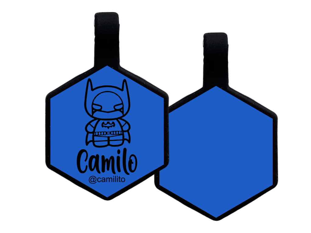 PLACA DE IDENTIFICACIÓN HEXÁGONO - BATMAN10