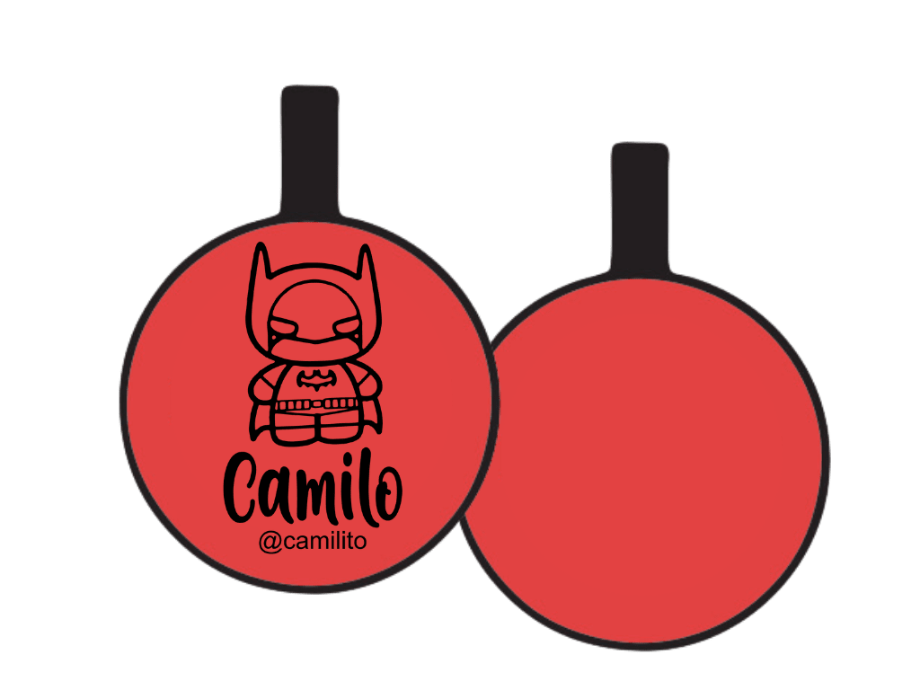 PLACA DE IDENTIFICACIÓN CIRCULO - BATMAN11