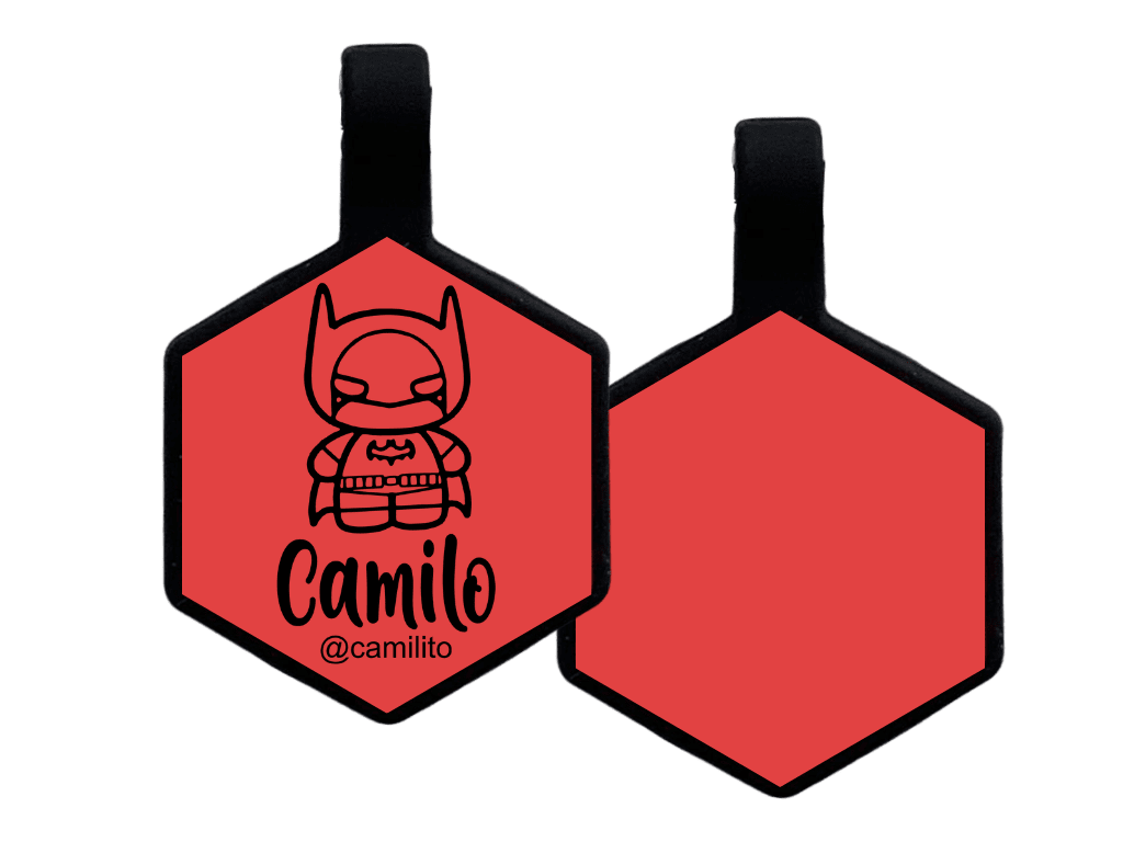 PLACA DE IDENTIFICACIÓN HEXÁGONO - BATMAN11