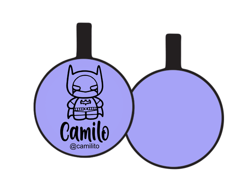 PLACA DE IDENTIFICACIÓN CIRCULO - BATMAN12