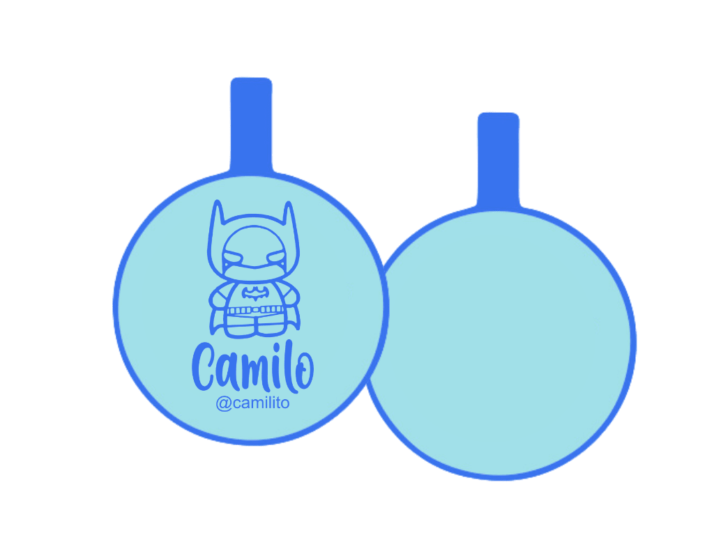 PLACA DE IDENTIFICACIÓN CIRCULO - BATMAN13