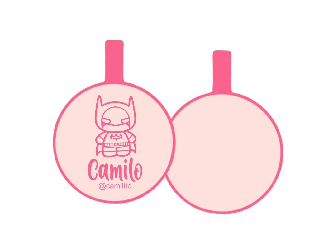 PLACA DE IDENTIFICACIÓN CIRCULO - BATMAN14