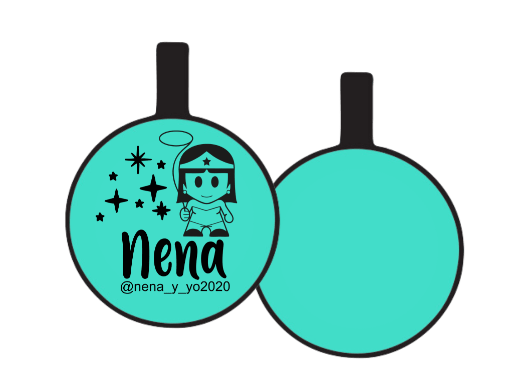 PLACA DE IDENTIFICACIÓN CIRCULO - WONDER WOMAN4