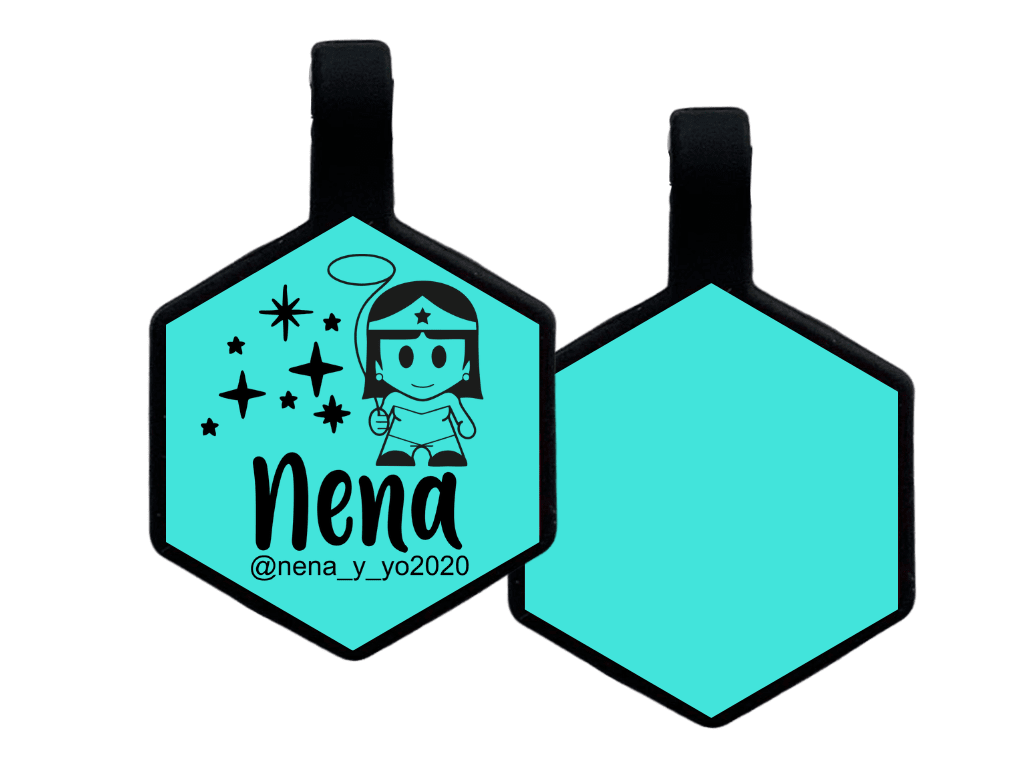 PLACA DE IDENTIFICACIÓN HEXÁGONO - WONDER WOMAN4