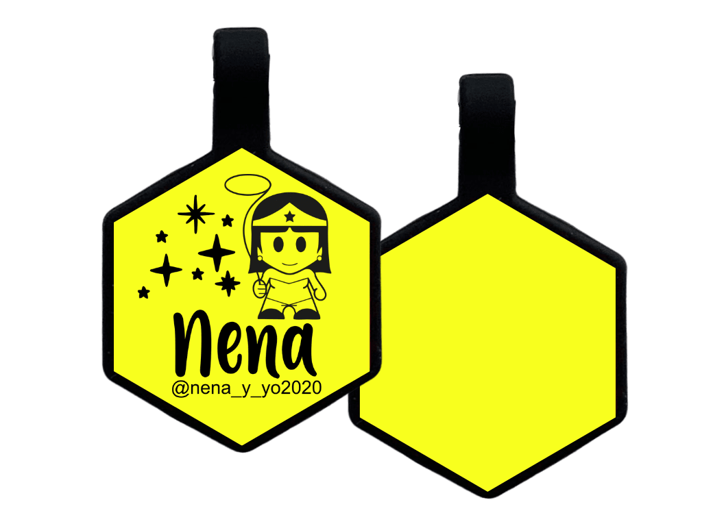 PLACA DE IDENTIFICACIÓN HEXÁGONO - WONDER WOMAN7