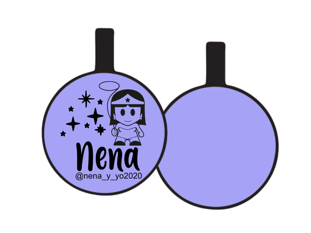 PLACA DE IDENTIFICACIÓN CIRCULO - WONDER WOMAN12