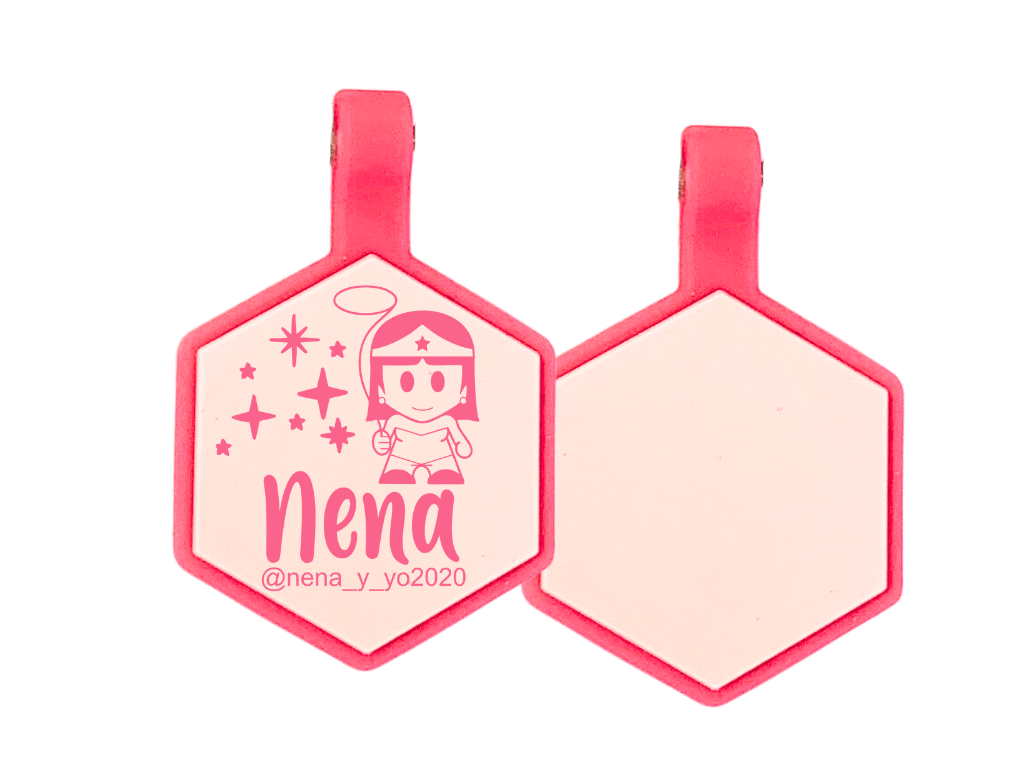 PLACA DE IDENTIFICACIÓN HEXÁGONO - WONDER WOMAN14