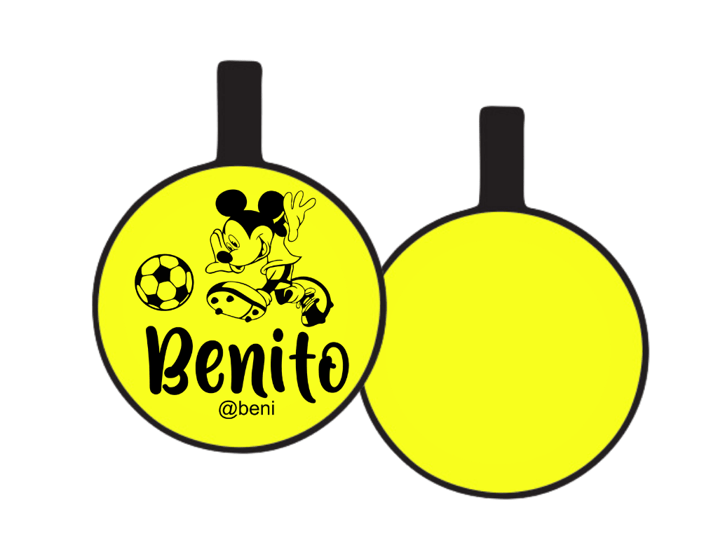 PLACA DE IDENTIFICACIÓN CIRCULO - MICKEY SPORT7