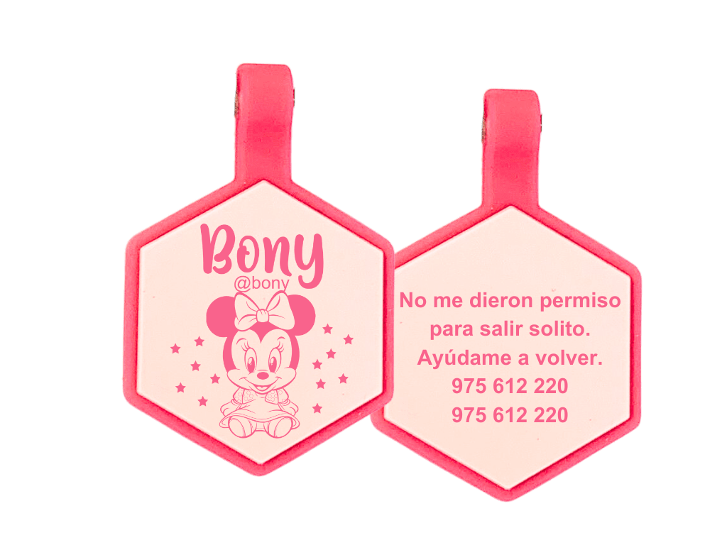 PLACA DE IDENTIFICACIÓN HEXÁGONO - BABY MINIE1