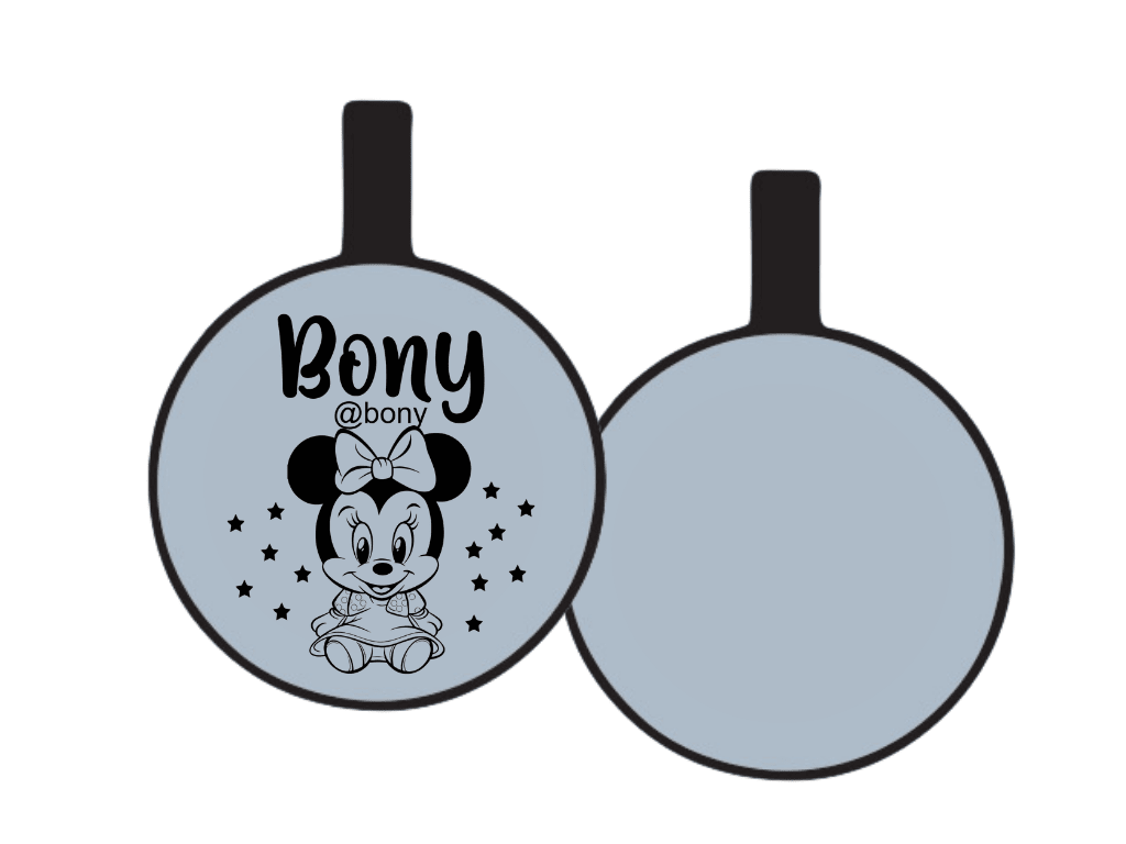 PLACA DE IDENTIFICACIÓN CIRCULO - BABY MINIE6