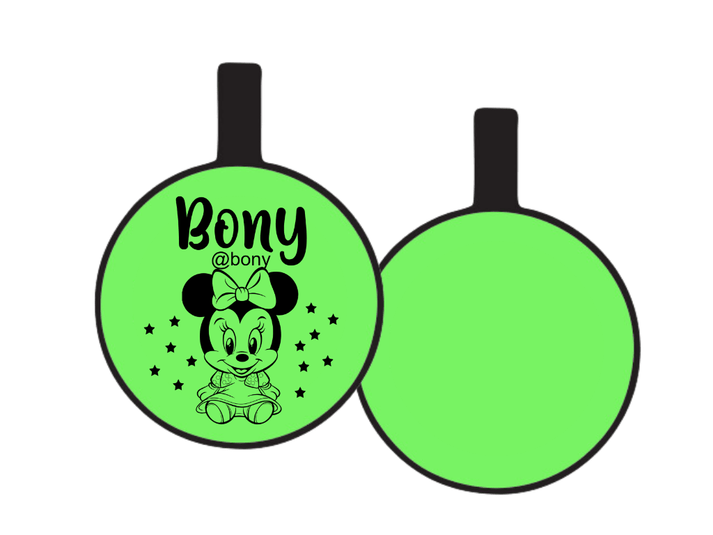 PLACA DE IDENTIFICACIÓN CIRCULO - BABY MINIE8