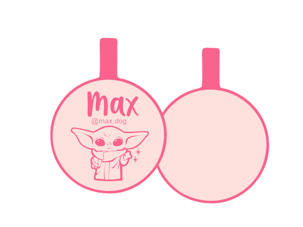 PLACA DE IDENTIFICACIÓN CIRCULO - BABY YODA14