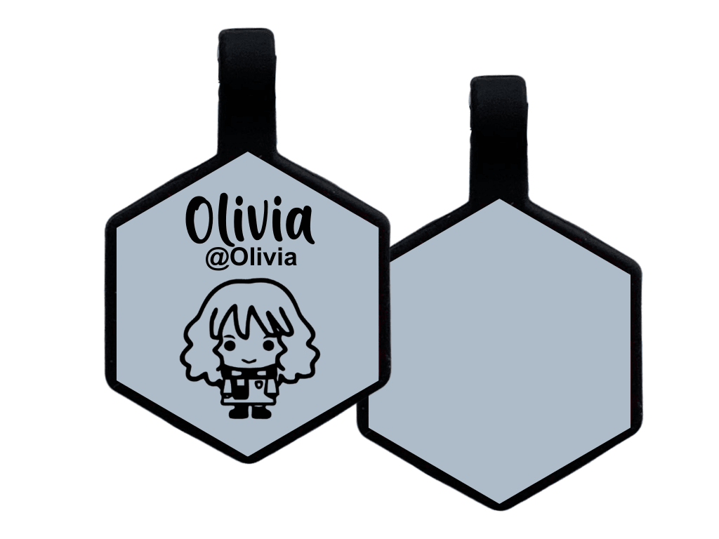 PLACA DE IDENTIFICACIÓN HEXÁGONO - HERMIONE GRANGER6