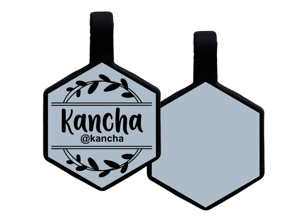 PLACA DE IDENTIFICACIÓN HEXÁGONO - CORONA DE FLORES5